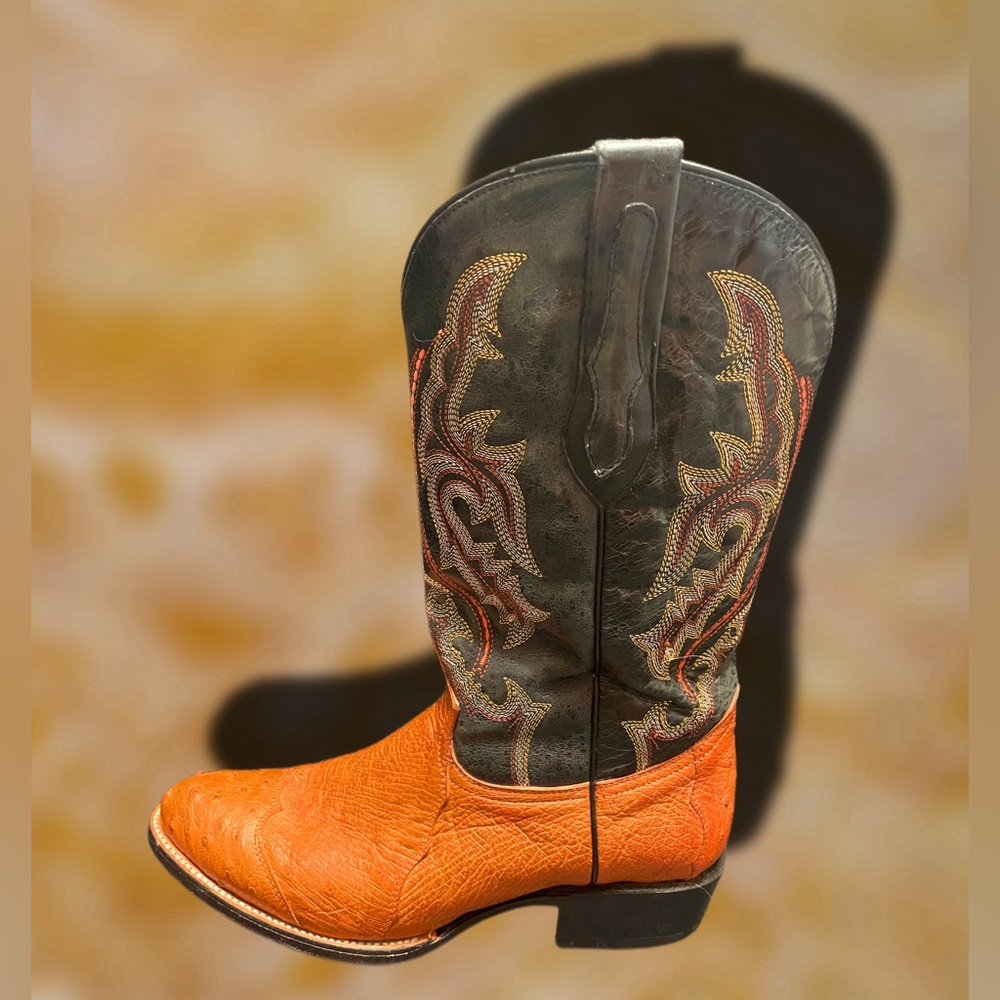 🤠J.B. Dillon🤠 Men’s Ostrich Cognac Size 9.5 JBR 1055 D